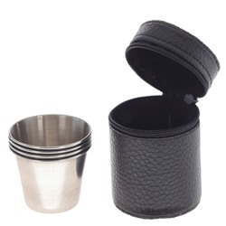 Набор из 4-х стопок в чехле, 50 мл, L5,5 W5,5 H7,5 см