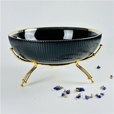 163-071 Фруктовница 25см на подставке MULTICOLOR в под.уп.(х8)Фарфор