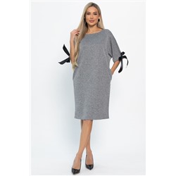 Платье с бантами Кайла (серое) П14873-10М