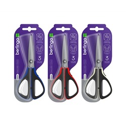 Ножницы Berlingo "Easycut 300", 17,5см, ассорти, мягкие вставки, европодвес