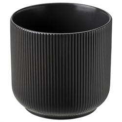 GRADVIS, Übertopf, drinnen/draußen schwarz,, 12 cm