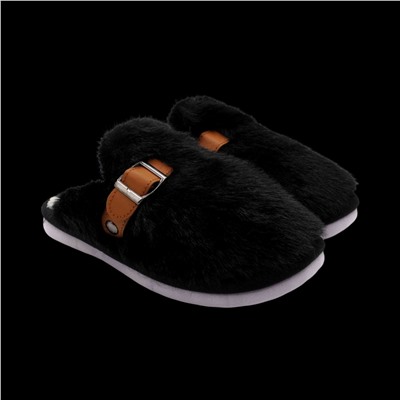 Тапочки меховые 9648 черные