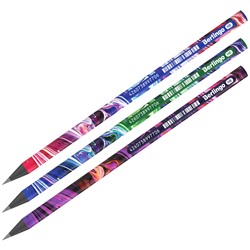 Карандаш ч/гр HB Berlingo Liquid Wave черное дерево BP00S02/36/Китай