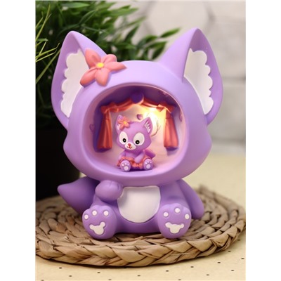 Ночник «Fox flower», purple (18 см), пластик