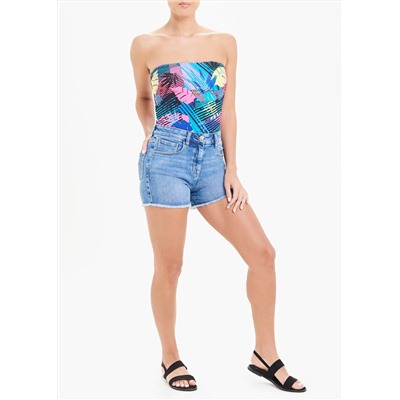 Tropical Print Bandeau Boob Tube