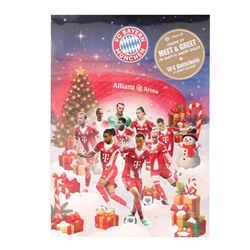 FC Bayern Schoko Adventskalender 180g, Адвент-календарь 2025 ФК Бавария, 24 сладких сюрприза, 43см х 31см, 180 грамм