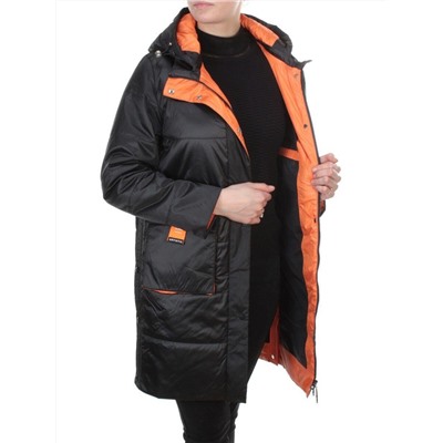8188 BLACK Пальто демисезонное женское Cloud Lag Cat (100 гр. синтепон)