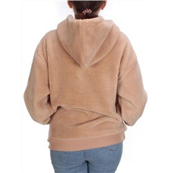 109 BEIGE Худи женское Тедди на флисе
