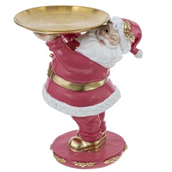 GAEM Фигурка декоративная "Дед Мороз" с блюдом, L24 W14 H26 см