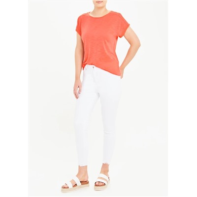 Lace Shoulder T-Shirt
