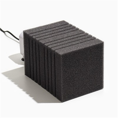 Губка прямоугольная для фильтра турбо № 16, 14×14×20 см, серая