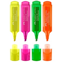 Набор текстовыделителей Faber-Castell "46 Superfluorescent" 4 флуоресцентных цв., 1-5мм, пластик. уп