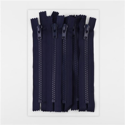 Молния «Трактор», №8, неразъёмная, замок автомат, 18 см, тёмно-синяя