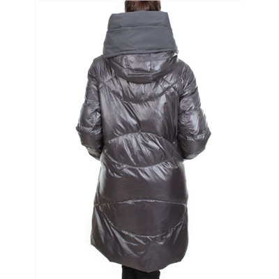 2235 GREY-GREEN Пальто женское зимнее AKIDSEFRS (200 гр. холлофайбера)