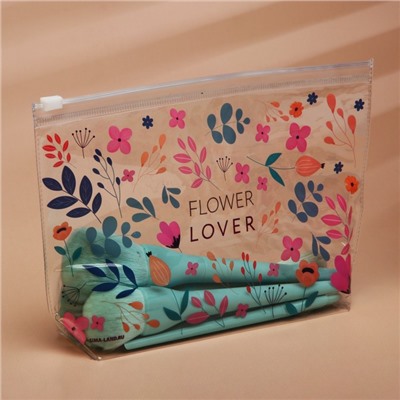 Косметичка из прозрачного PVC 21×2×14 см Flower Lover