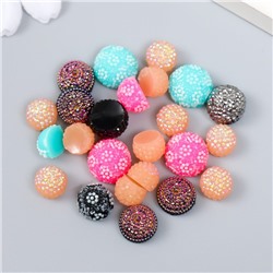 Декор для творчества пластик «Вязаные шарики», набор 24 шт., 1×1×0.8 см