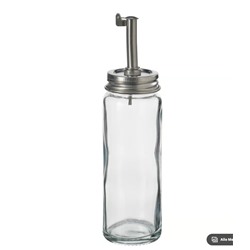 CITRONHAJ Öl-/Essigflasche, Klarglas/Edelstahl, 16 cm