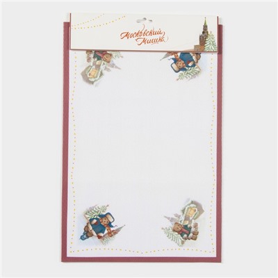 Салфетки сервировочные Доляна «Московский мишка», 4 шт., новогодние, 45×30 см