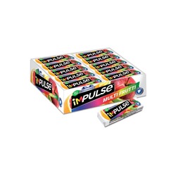 «Impulse», жевательная резинка со вкусом Multi-Frutti, без сахара, 14 г (упаковка 30 шт)