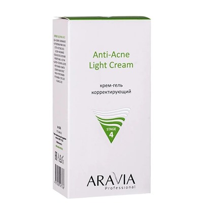 Крем-гель корректирующий для жирной и проблемной кожи Anti-Acne Light Cream, Aravia 50 мл