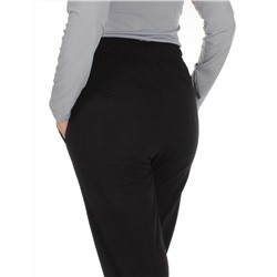 J-02 BLACK Брюки спортивные женские (85% хлопок, 15% полиэстер)