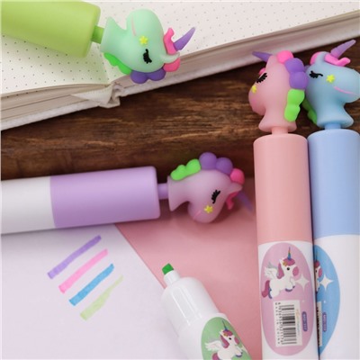 Маркер текстовыделитель "Winged unicorn", mix, шоу-бокс 24 шт.