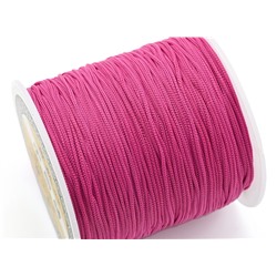 Шнур для плетения шелковый 1мм цв.фуксия, 100м