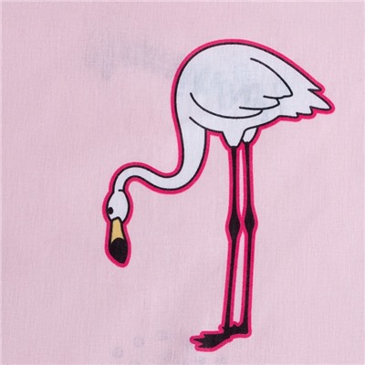 УЦЕНКА КПБ "Этель" 1,5сп Flamingos 143х215 см, 150х214 см, 50х70 см -1 шт, 100% хл, бязь