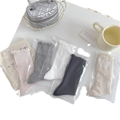 Comfortable breathable thin Japanese colored summer knee socks, mid-length