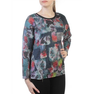 4001 DK. BLUE Кофта женская (60% хлопок, 20% вискоза, 10% полиамид, 10% эластан)
