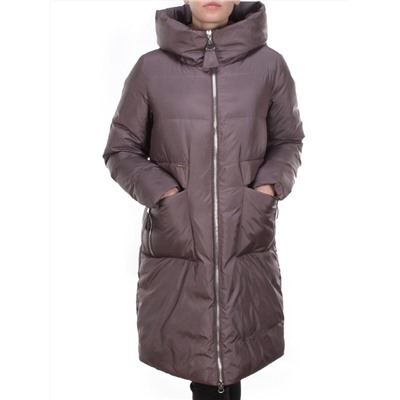 2119 DARK GREY Пальто зимнее женское MELISACITI (200 гр. холлофайбер)
