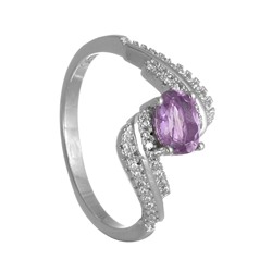 Кольцо с аметистом и фианитами ТФКН.790АМ1.80