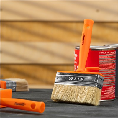 Кисть-ракля, 30х120 мм, натуральная щетина, пластмассовый корпус, пластмассовая ручка Sparta