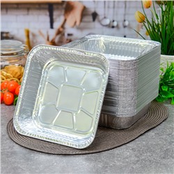 Форма для запекания алюминиевая фольга 20,5*20,5*4,5см 1400мл LAMINA (50шт)