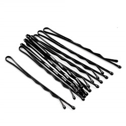 Невидимки для волос 60 шт. 6 см. Черные