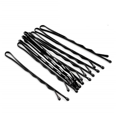 Невидимки для волос 60 шт. 6 см. Черные