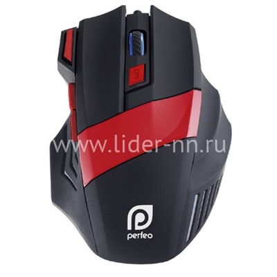 Мышь проводная PERFEO GEAR (черная) Game Design PF_5019 подсветка
