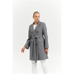 Пальто женское демисезонное 26897 (пепельный/ёлочка)