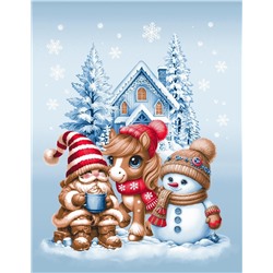 Полотенце вафельное набивное 50х60  Любимая игрушка №1560