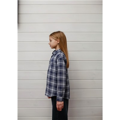 Рубашка подростковая синяя
