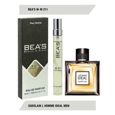 Парфюм Beas Guerlain L Homme Ideal for men M211 10 ml, Парфюм мужской Beas M211 создан по мотивам аромата Guerlain L Homme Ideal