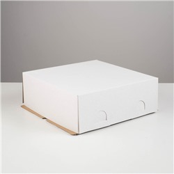 Кондитерская упаковка, коробка для десертов и тортов, 28×28×10 см