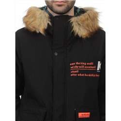 22067 BLACK GREEN Куртка мужская зимняя облегченная (150 гр. холлофайбер)