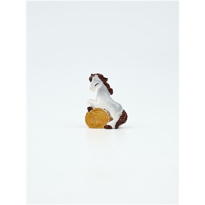 Сувенир новогодний «Фигурка лошадь 2026», набор 4 шт., полистоун