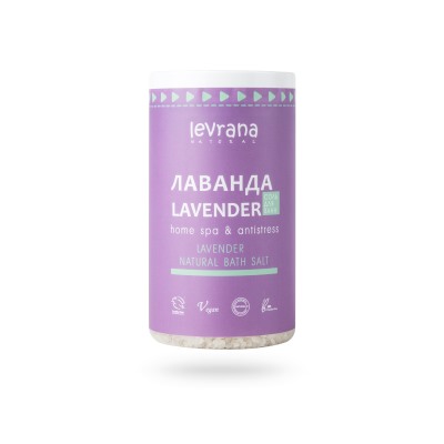 Соль для ванн с цветками и маслом лаванды, 800 г -60%