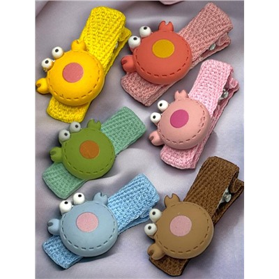 Набор детских аксессуаров для волос премиум 12 предметов (6 резинок, 6 зажимов)