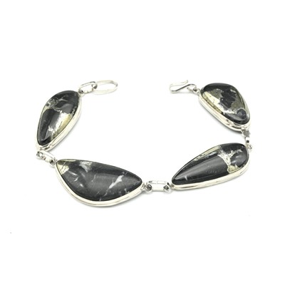 Браслет халькопирит "Грация", 19 см.