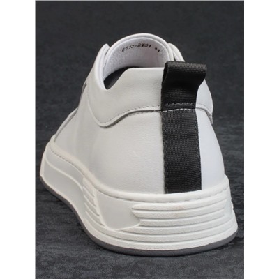 03-6517-BW01 WHITE Полуботинки спортивные мужские (натуральная кожа)