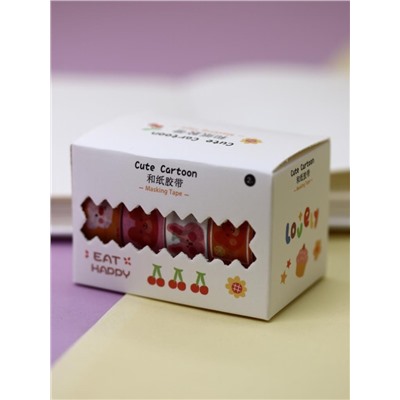 Набор клейкой ленты "Cute cartoon", mix, шоу-бокс 12 шт.