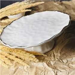 142-019 Фруктовница 27х9см ОФЕЛИЯ на ножке в под.уп.(х6)Фарфор